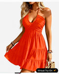 SOLY HUX Women's Halter Mini Sundress