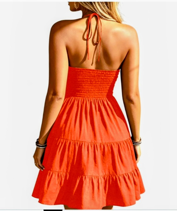 SOLY HUX Women's Halter Mini Sundress