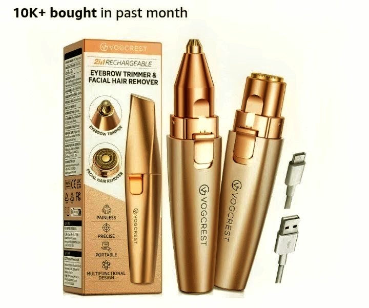 VG VOGCREST 2-in-1 Eyebrow & Facial Trimmer